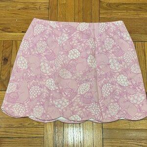 Lilly Pulitzer Pink and White Mini Skirt
